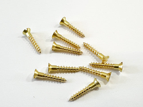 4 gauge X 3/4"  Slot head Brass screws (Pack of 10)