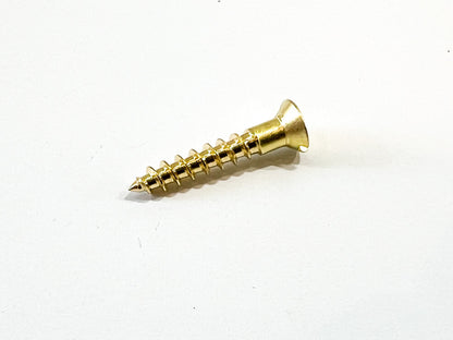 4 gauge X 3/4"  Slot head Brass screws (Box of 100)