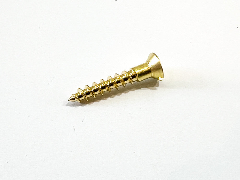 6 gauge X 1"  Slot head Brass screws (Box of 100)